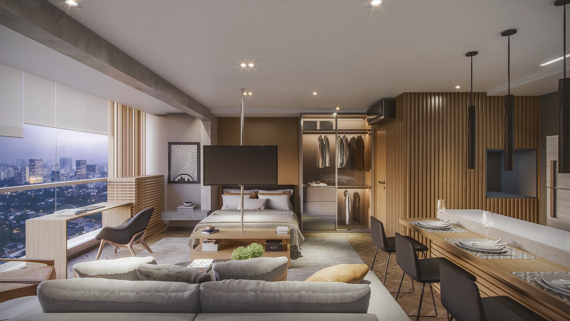 Perspectiva ilustrada living