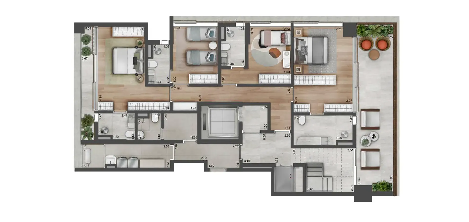 Planta Duplex Inferior