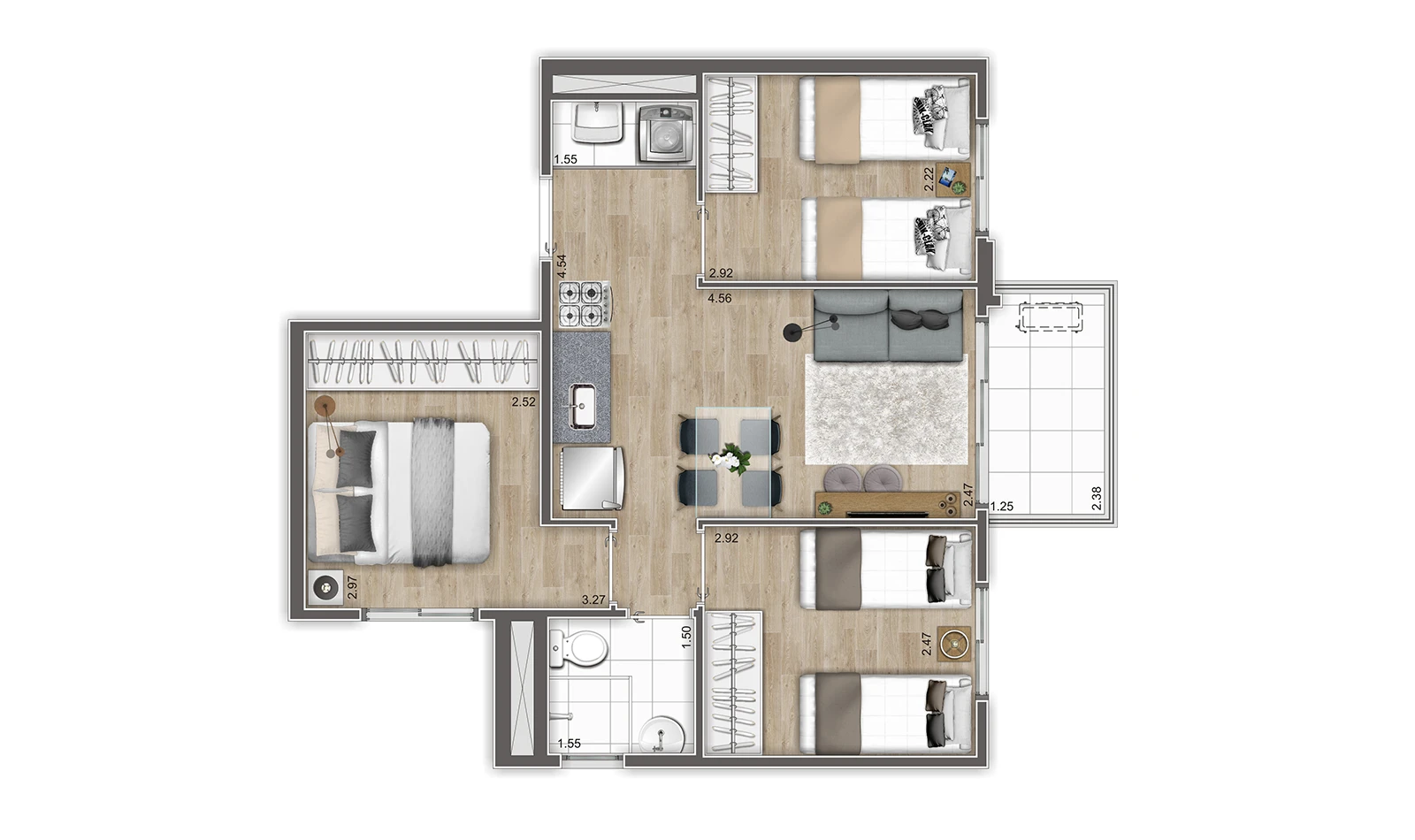 Planta 3 Dorms