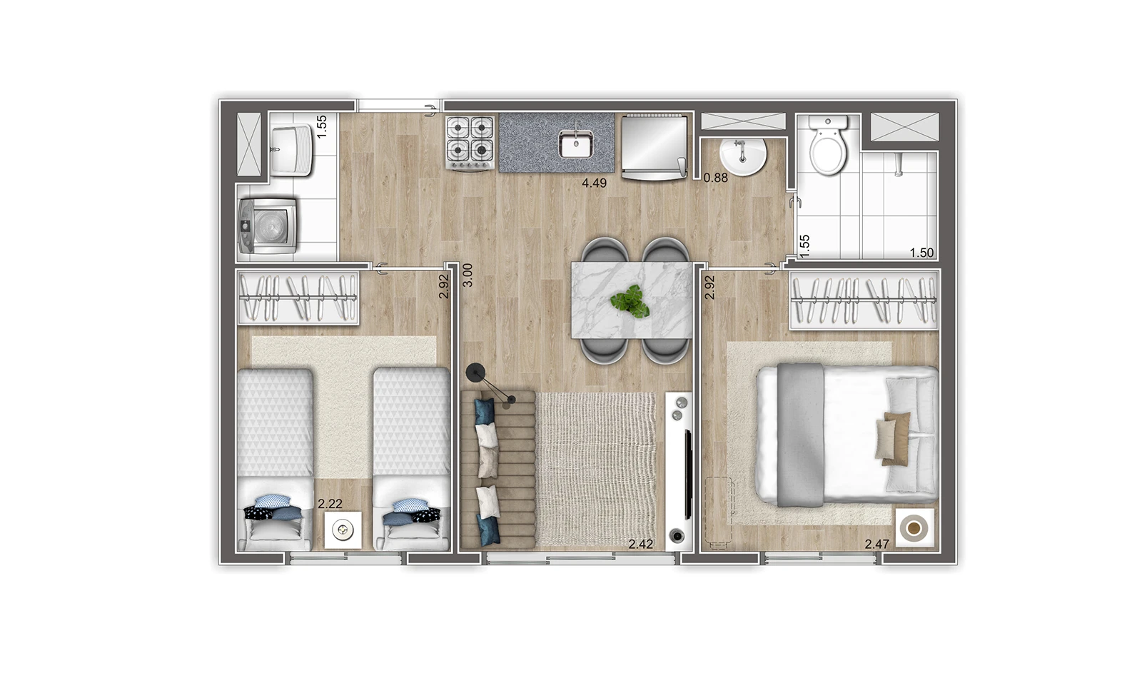 Planta 2 Dorms